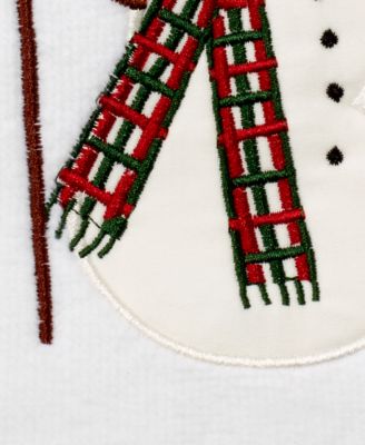 Snowman Park Cotton Hand Towel, 16" x 28"