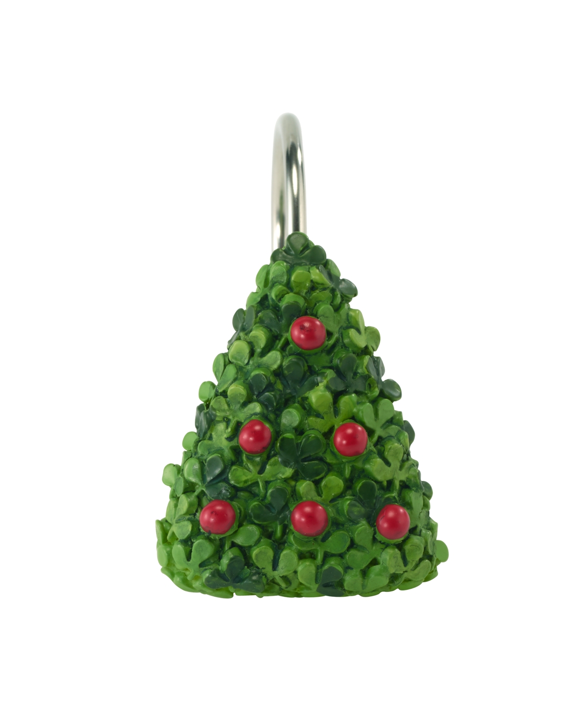 Avanti Nutcracker Trellis Shower Curtain And Shower Hooks, 13 Piece Set In White