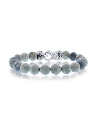 Stainless Steel 10mm Natural Stone Bead Bracelet