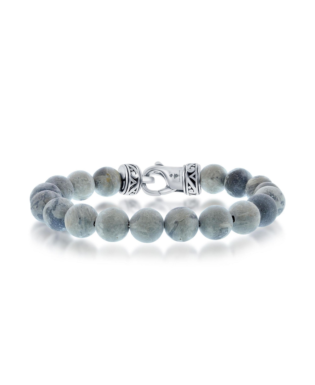 Stainless Steel 10mm Natural Stone Bead Bracelet