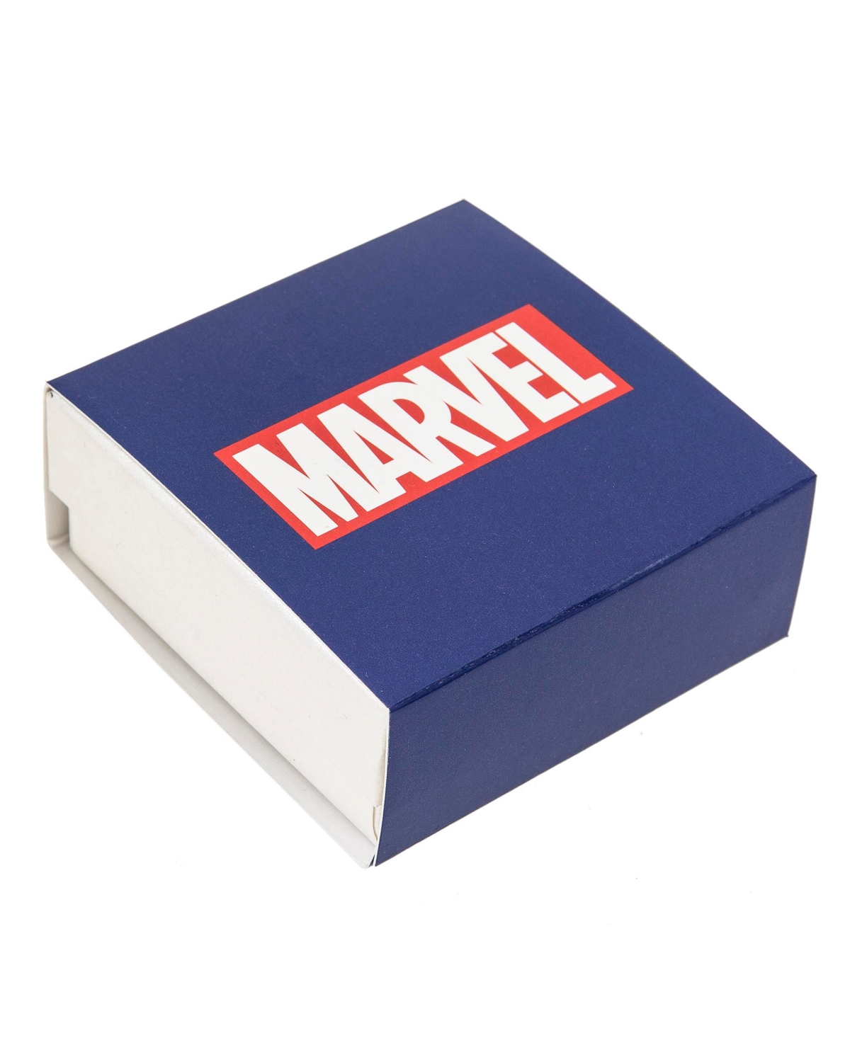 Marvel Spider-Man Mens Double-Wrap Woven Stainless Steel Pendant Bracelet - Black and red