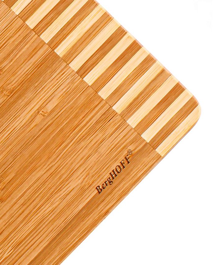 BergHOFF Stainless Steel 5pc Cheese Knives and Bamboo Round Board Set, 8.7x1.5
