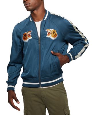 GUESS - Men's Irvine Reversible Embroidered Bomber Jacket