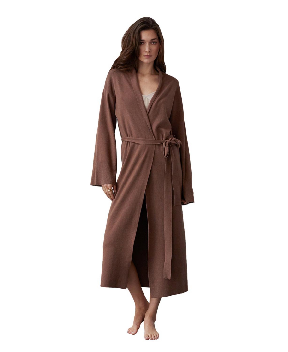 Women's Ezra Duster Cardigan - Brown + espresso