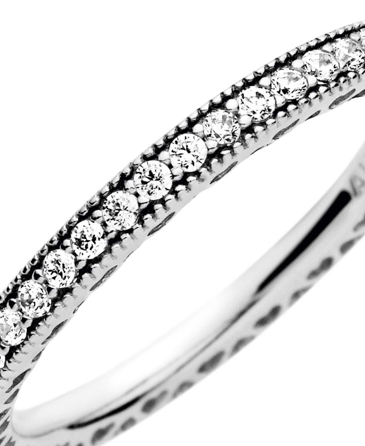 PANDORA CUBIC ZIRCONIA SIGNATURE SPARKLE HEARTS RING 