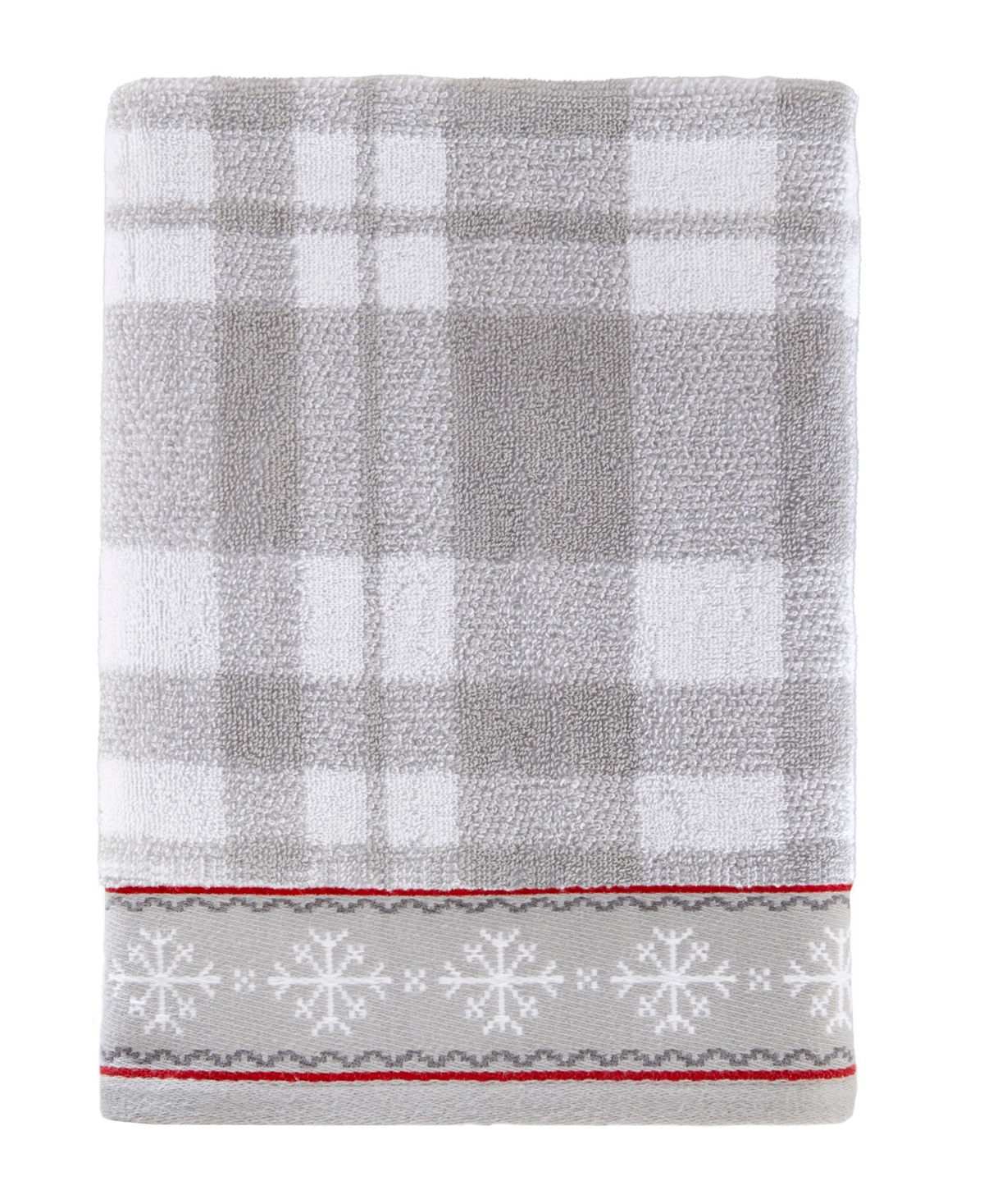Skl Home Whistler Plaid Cotton Bath Towel, 24" X 48" In Gray,plaid