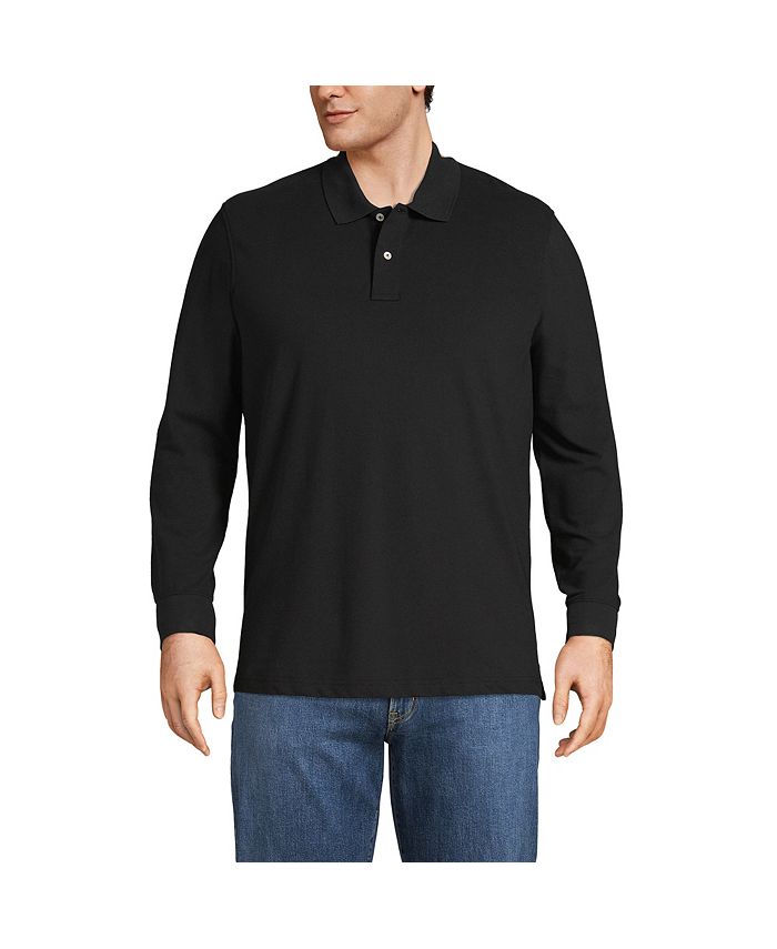 Lands' End Men's Big and Tall Comfort First Long Sleeve Mesh Polo Shirt ...