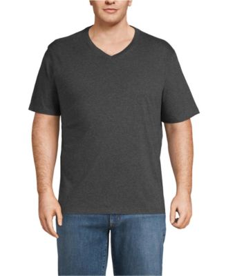 Lands' End Big & Tall Super-T Short Sleeve V-Neck T-Shirt - Macy's