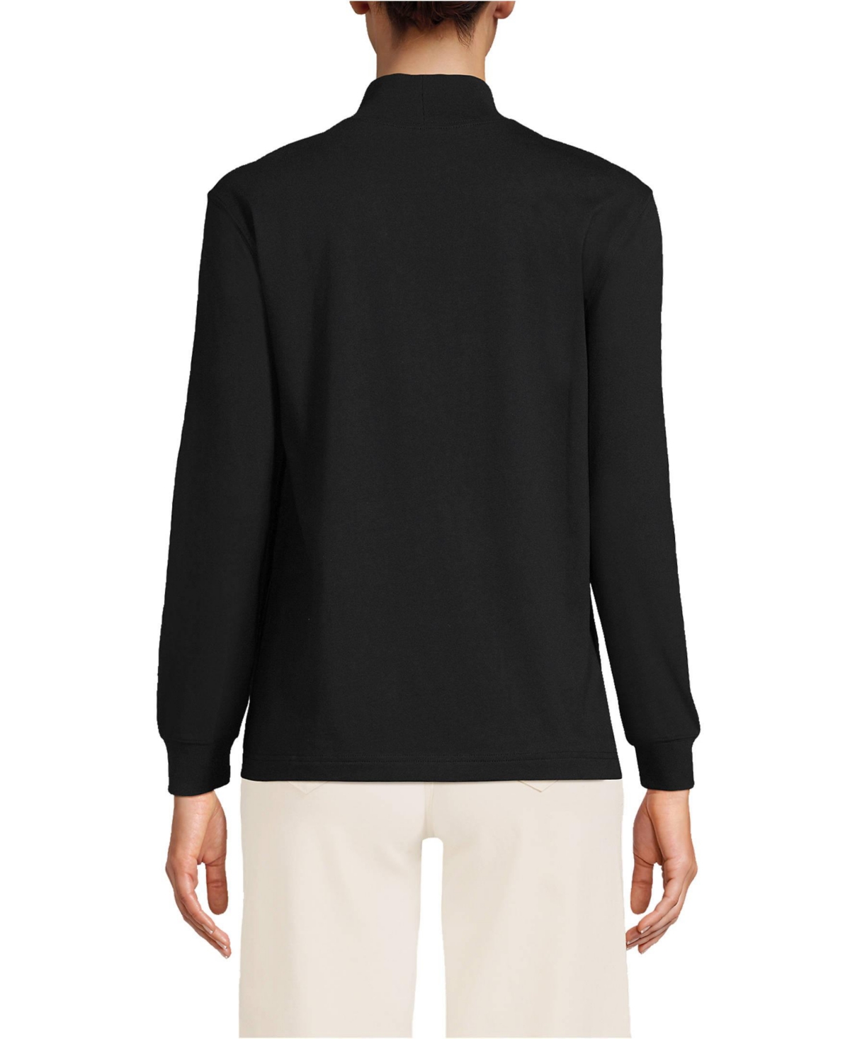 Lands' End Women's Petite Long Sleeve Super T Mock Tee