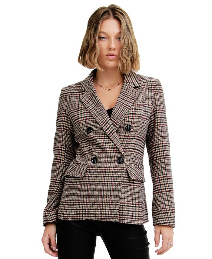 Belle & Bloom Women Piccadilly Wool Blend Plaid Blazer - Macy's