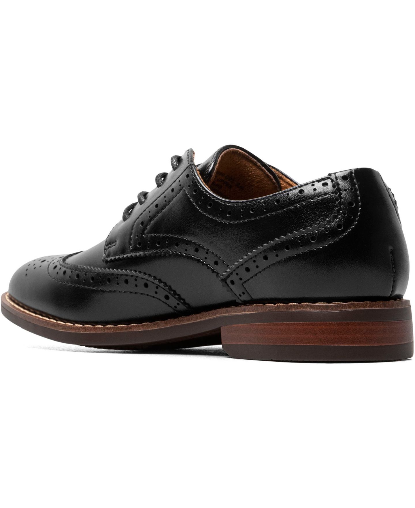 Туфли Florsheim Rucci Junior Wingtip Oxford Shoes для мальчиков, цвет: Чёрный — фото 8