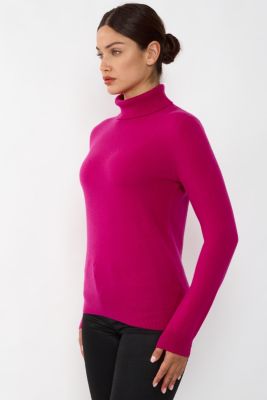 Women's 100% Pure Cashmere Long Sleeve Turtleneck Pullover Sweater