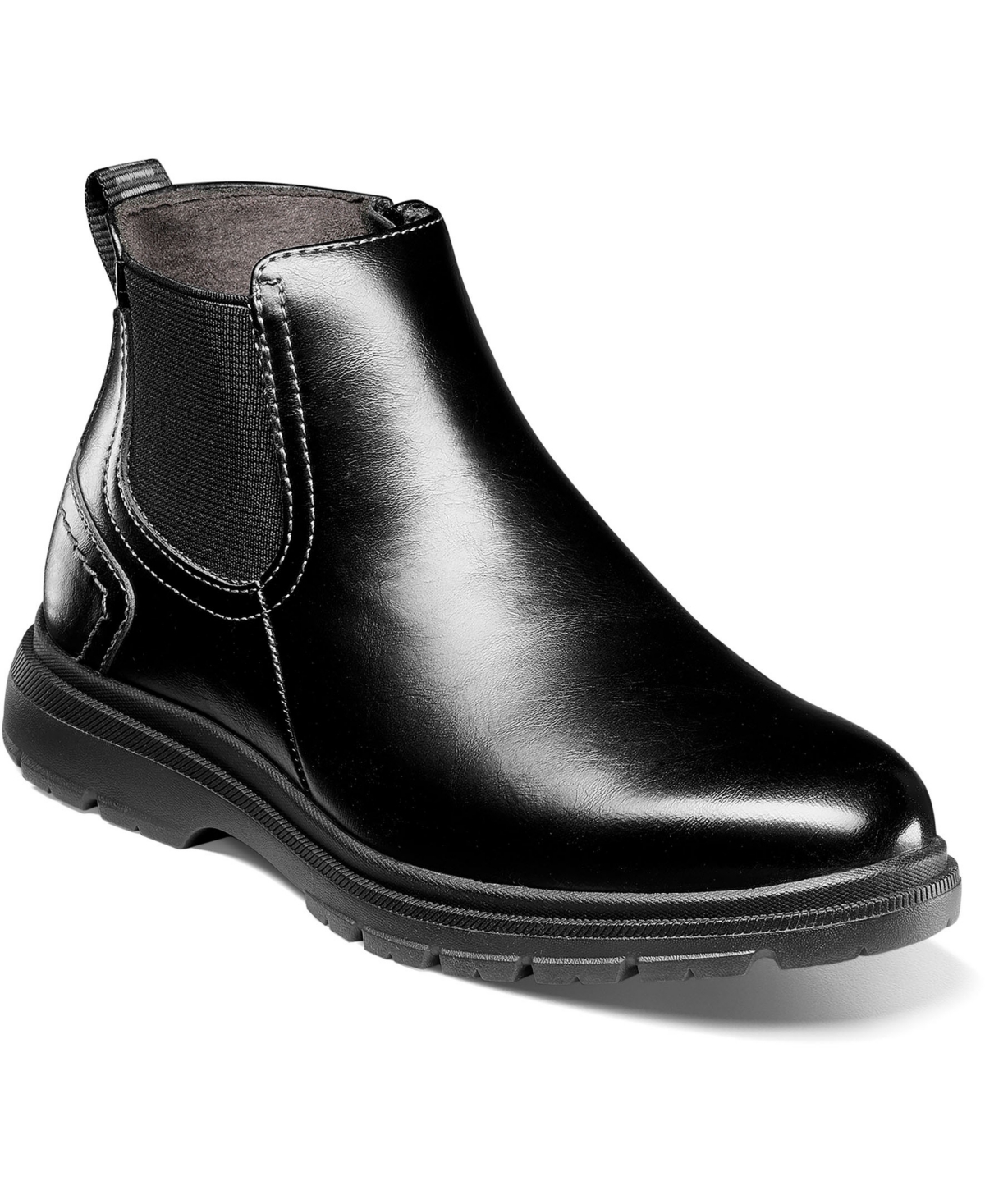 Shop Florsheim Big Boys Lookout Junior Plain Toe Gore Boots In Black