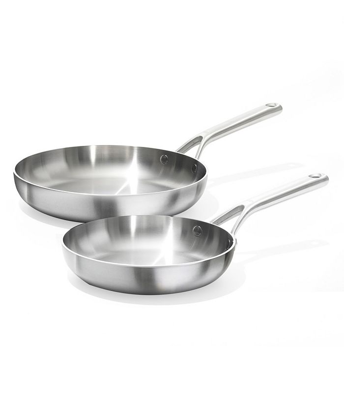 OXO Mira Tri-Ply Stainless Steel 8 inch & 10 inch Frying Pan Skillet Set