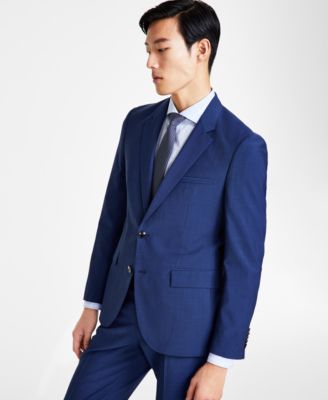Hugo Boss - Men's Slim Fit Black Wool Suit Jacket