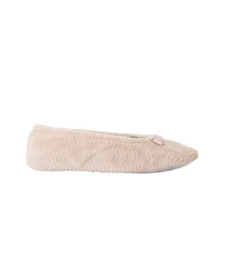 Women's Chevron Micro Terry Ballerina Slipper
