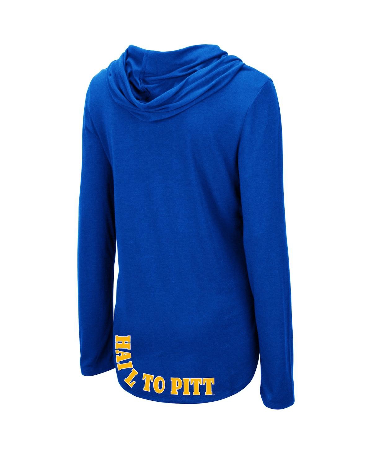 Colosseum Women's  Royal Pitt Panthers My Lover Lightweight Hooded Long Sleeve T-shirt In Royal