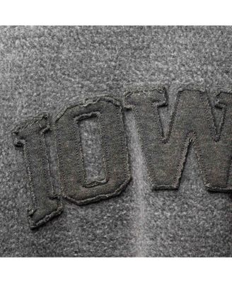 Women's Black Distressed Iowa Hawkeyes Ponchoville Pullover Sweatshirt