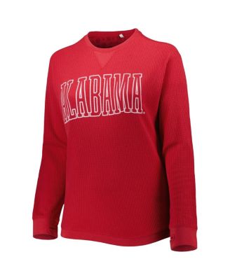 Women's Crimson Alabama Crimson Tide Surf Southlawn Waffle-Knit Thermal Tri-Blend Long Sleeve T-shirt