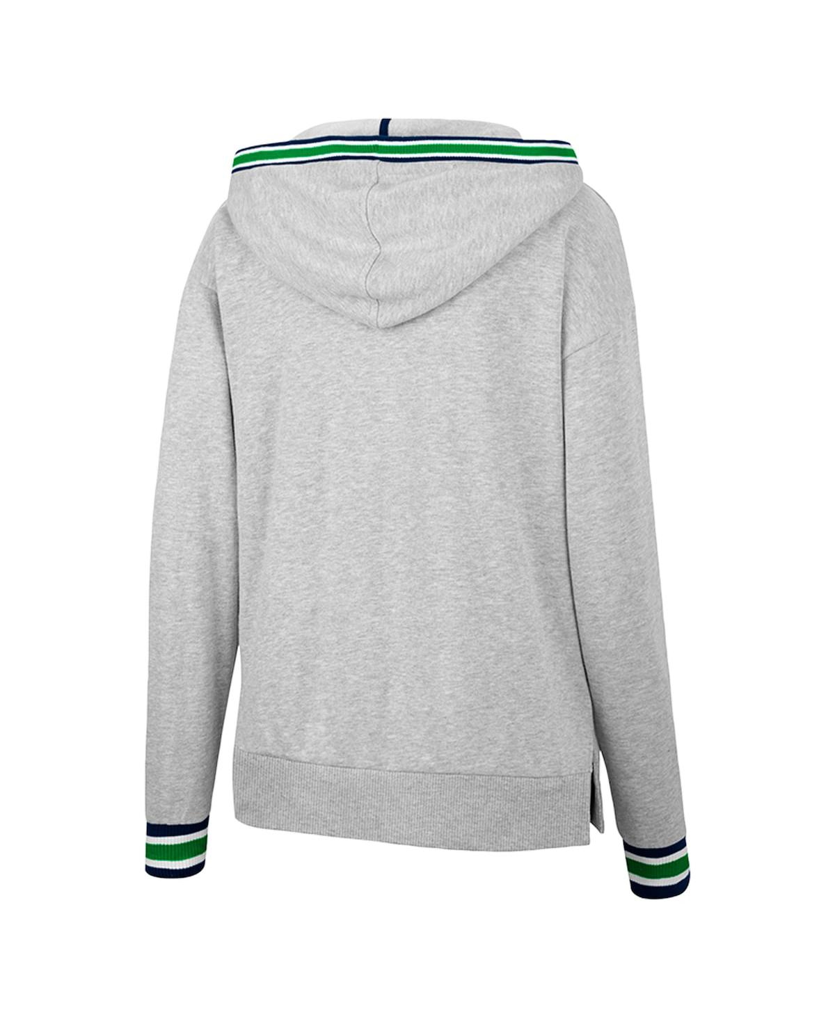 Colosseum Women's  Heathered Gray Notre Dame Fighting Irish Andy V-neck Pullover Hoodie In Heathered Gray