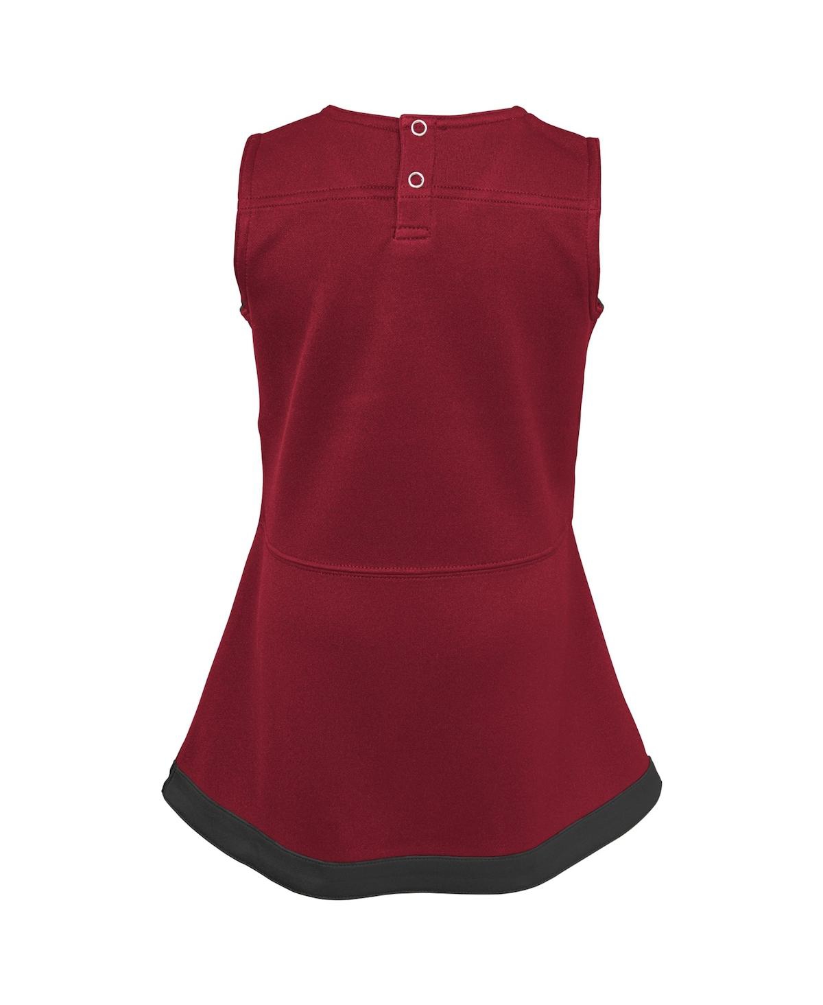 Outerstuff Girls Preschool Garnet, Black South Carolina Gamecocks Two-piece Cheer Captain Jumper Dress And Bloo In Garnet,black