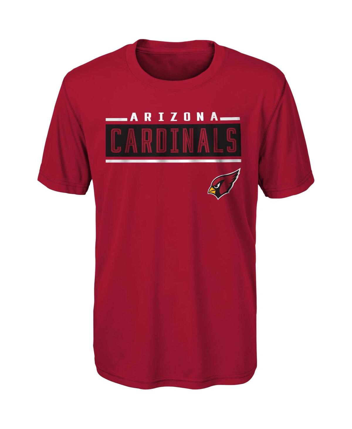 Outerstuff Kids' Big Boys Cardinal Arizona Cardinals Amped Up T-shirt