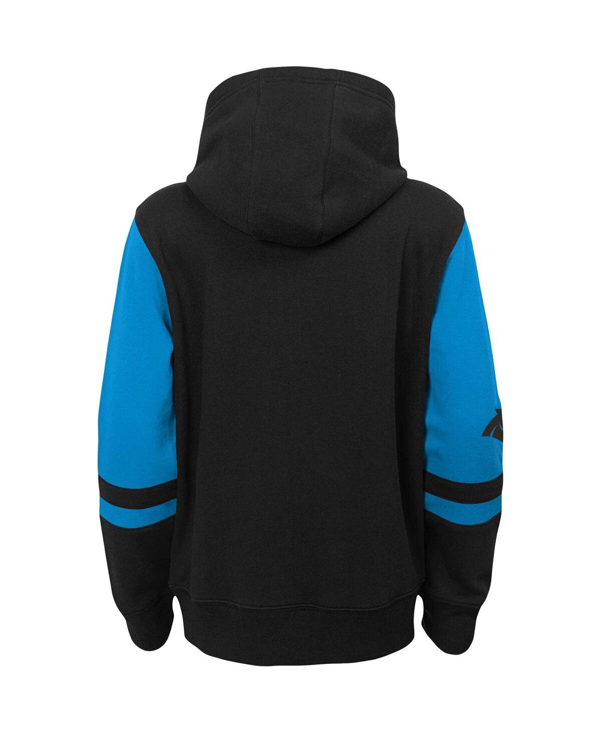 Outerstuff Preschool Black Carolina Panthers Stadium Color Block Full-zip Hoodie In Black