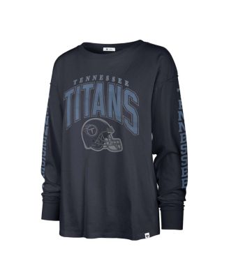 Women's Navy Distressed Tennessee Titans Tom Cat Long Sleeve T-shirt