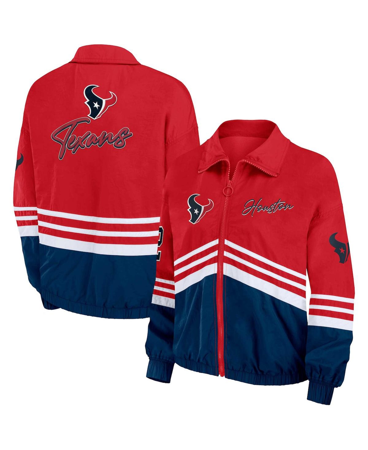 Wear By Erin Andrews Women's Red Distressed Houston Texans Vintage-like ...