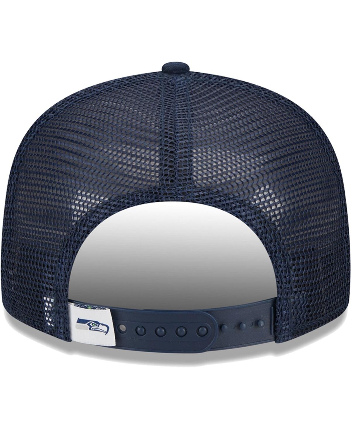 New Era Youth Boys And Girls  College Navy Seattle Seahawks Main Trucker 9fifty Snapback Hat In Navy
