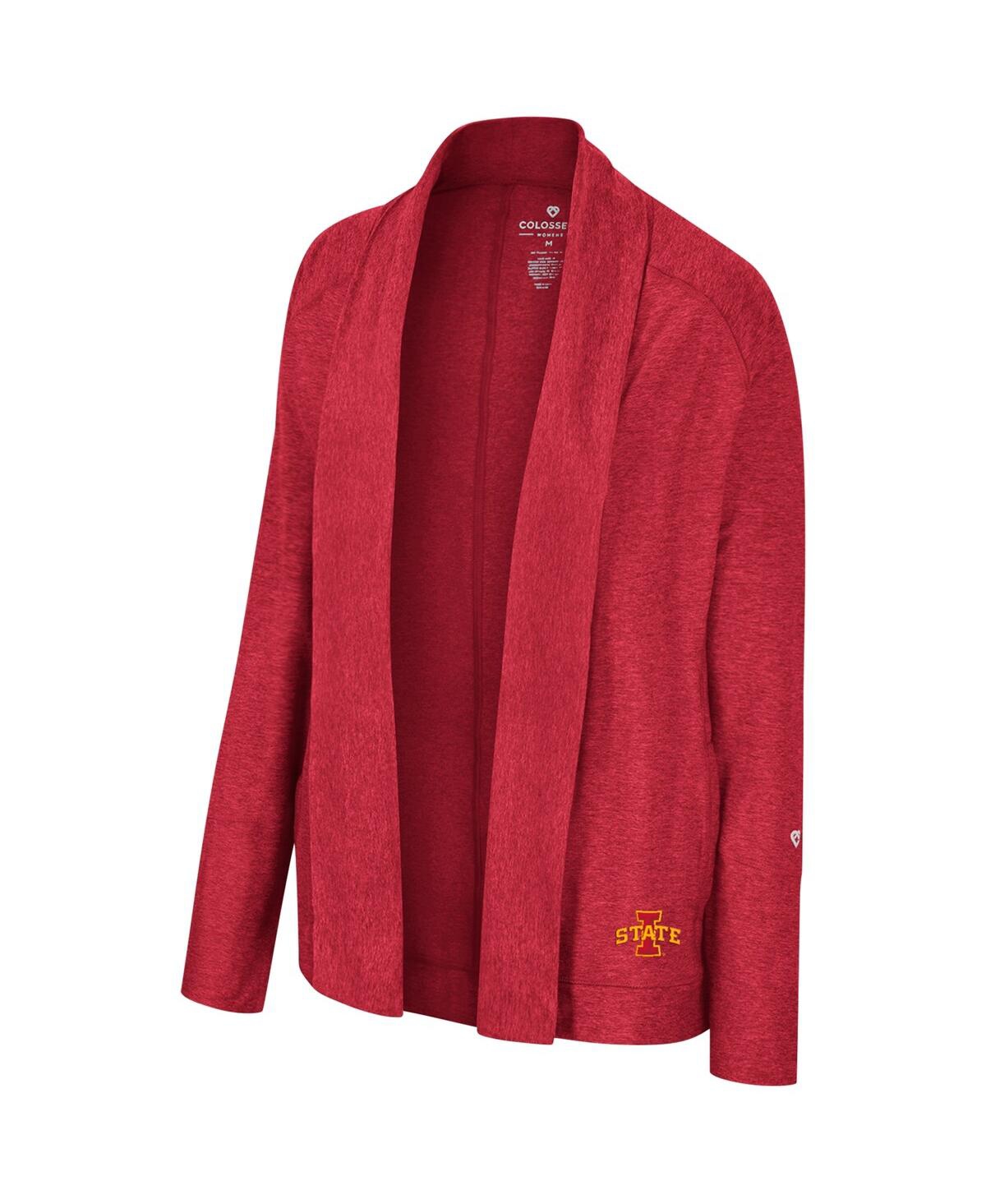 Women's ColosseumIowa State Cyclones Morningside Cardigan Sweater - Cardinal