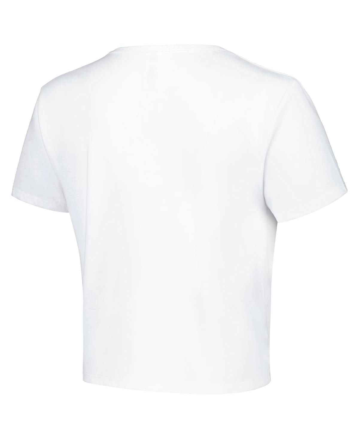 Shop Zoozatz Women's  White Alabama Crimson Tide Local Crop T-shirt