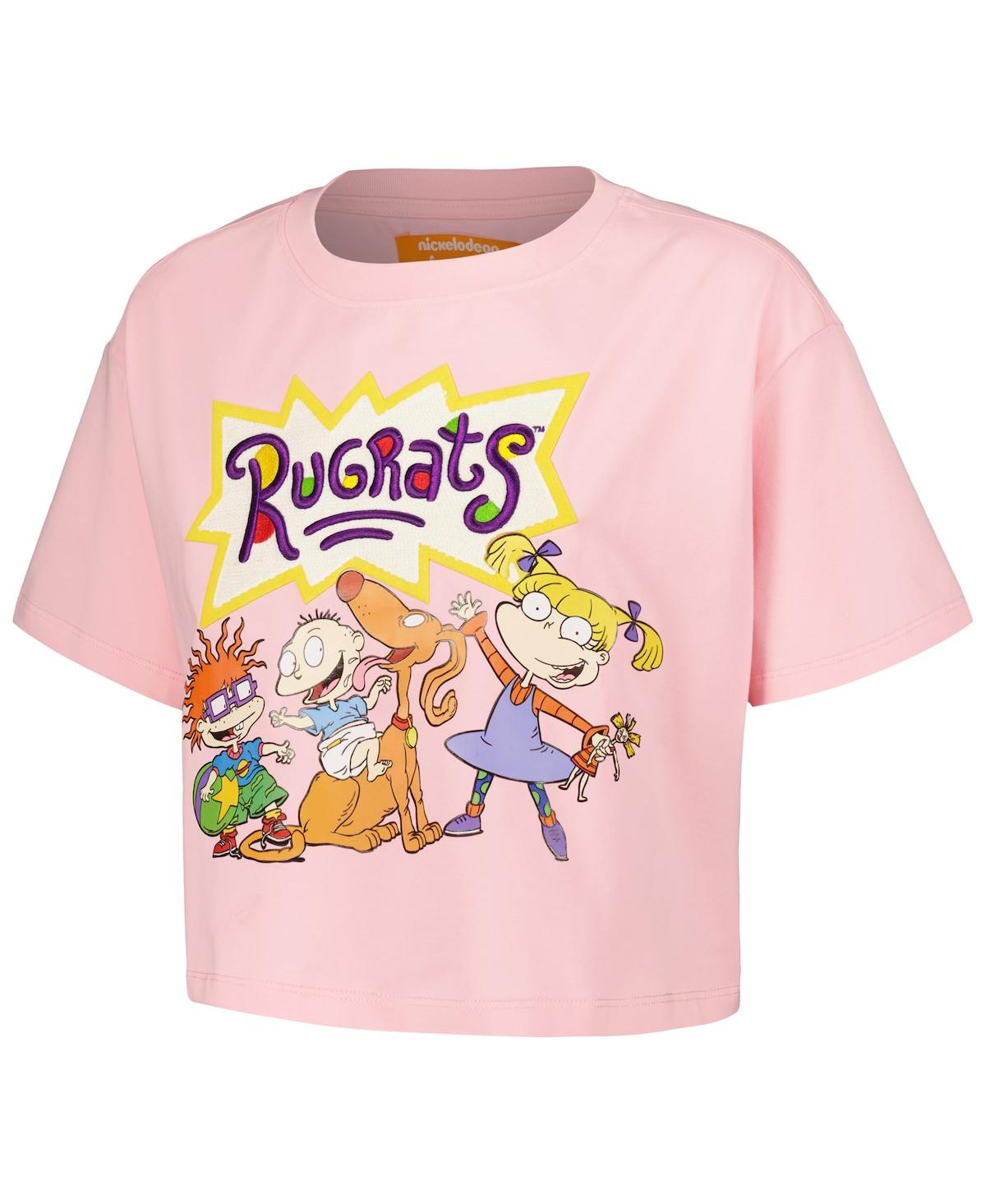 Freeze Max Women's  Pink Rugrats Group Boxy Cropped T-shirt In Pink