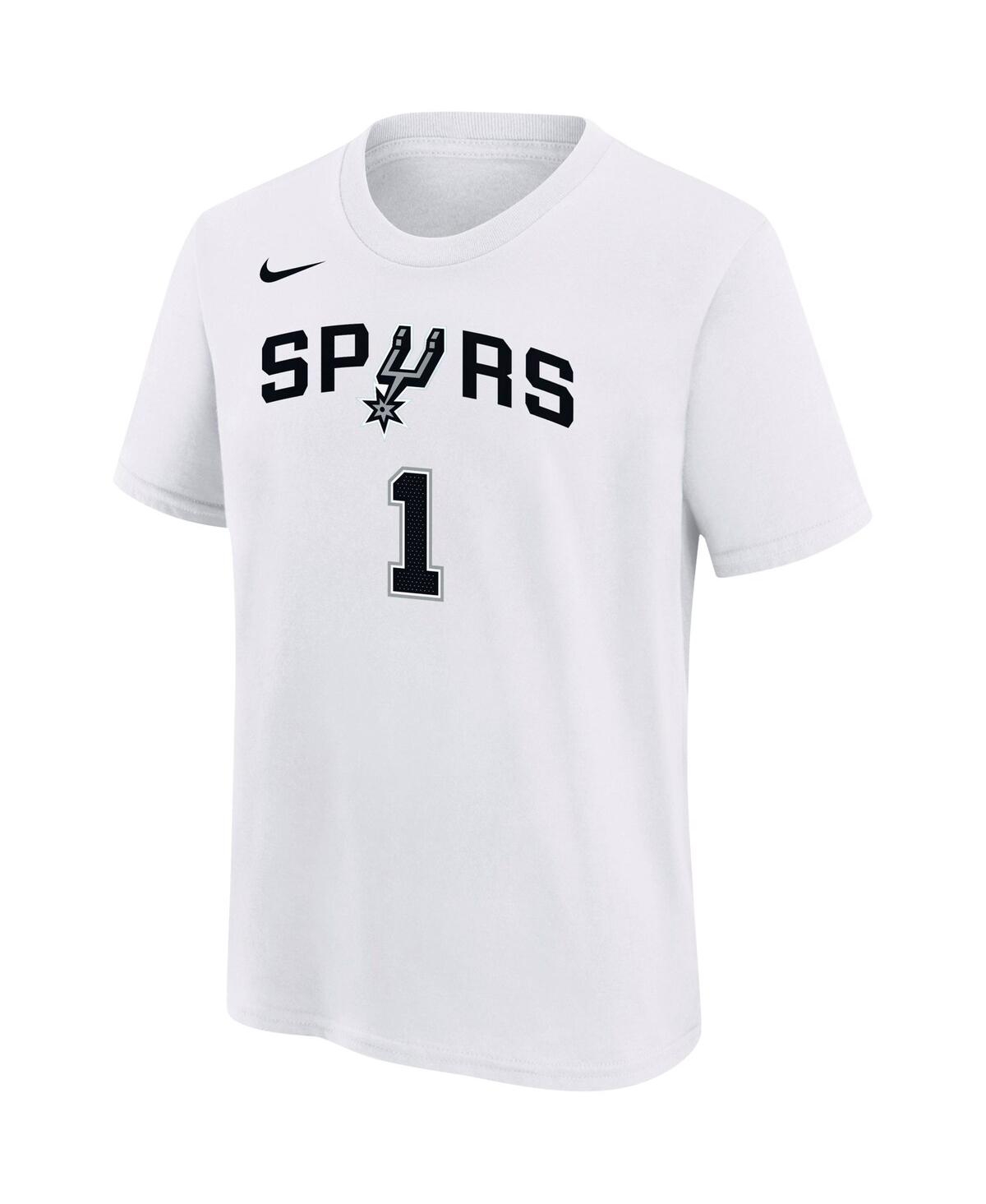 Big Boys Nike Victor WembanyamaSan Antonio Spurs Name and Number Association T-shirt - White
