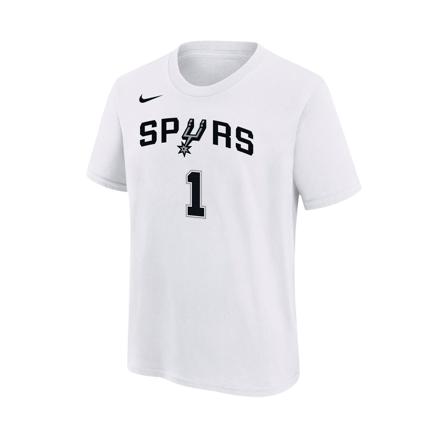 Big Boys Victor Wembanyama White San Antonio Spurs Name and Number Association T-shirt