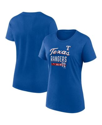 Women's Fanatics Branded Royal Texas Rangers Logo Fitted T-Shirt