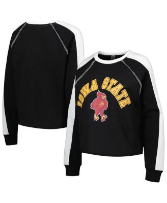 売れ筋商品|||ゲームデイ カットソー トップス レディース Women's Black Iowa State Cyclones Blindside RaglanCropped Pullover Sweatshirt Black Gameday Couture Women's Black Iowa State Cyclones Blindside