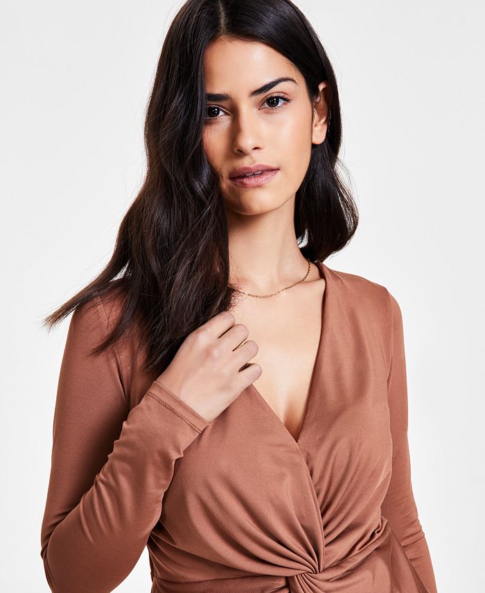 Bar III Women's TwistFront Top, Created for Macy's Macy's