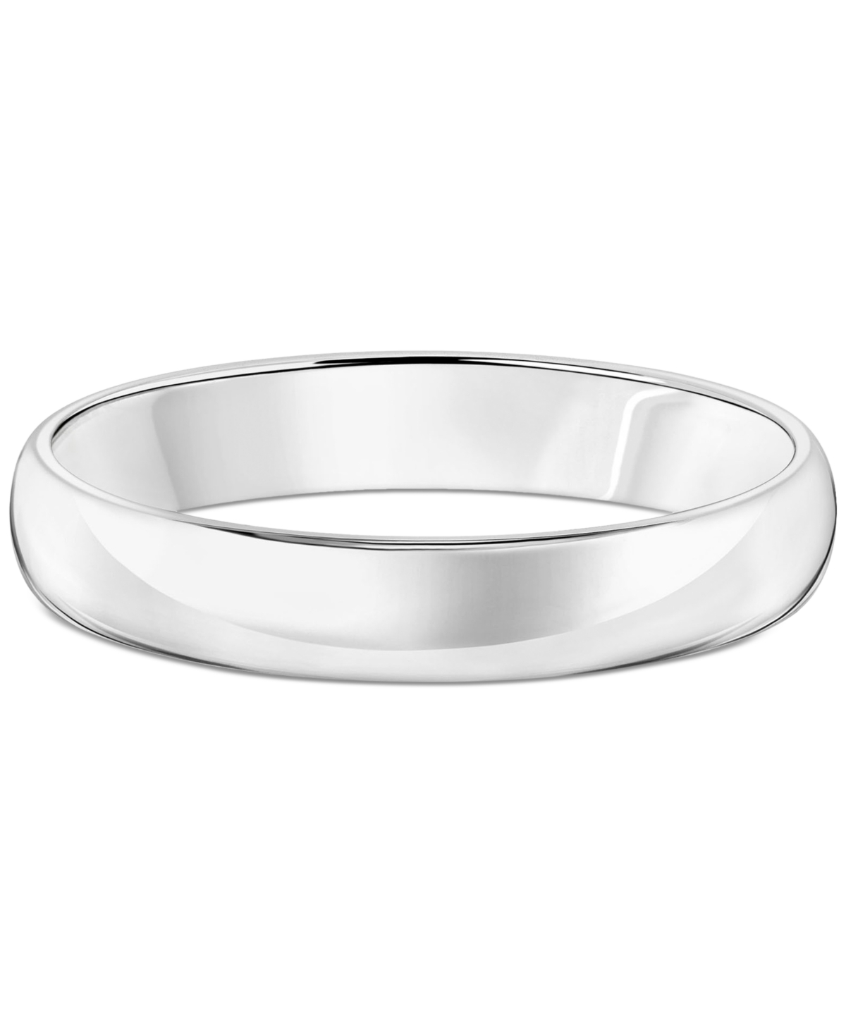 Macy's Men's Polished Comfort Fit Wedding Band In Platinum In Platinum