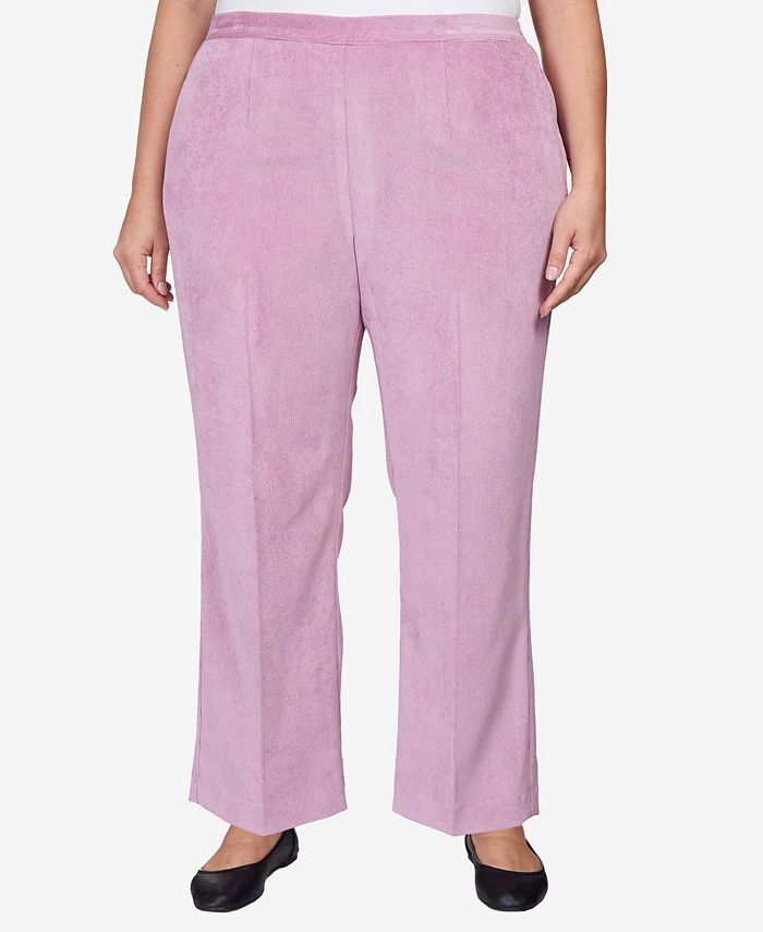 Alfred Dunner Plus Size Swiss Chalet Sleek Corduroy Average Length
