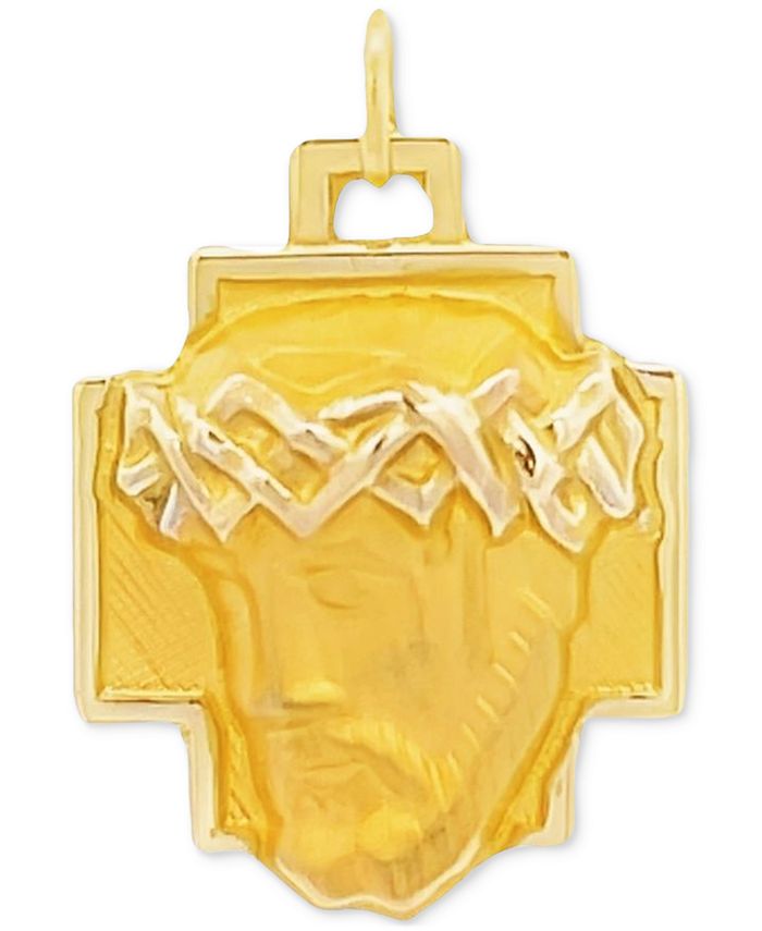 Macy s Christ Head Pendant in 14k Yellow Gold Macy s