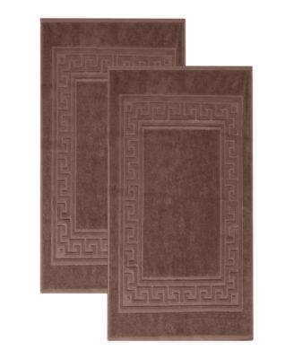 Cotton Greek Key Infinity Border 2-Pc. Bath Rug Set