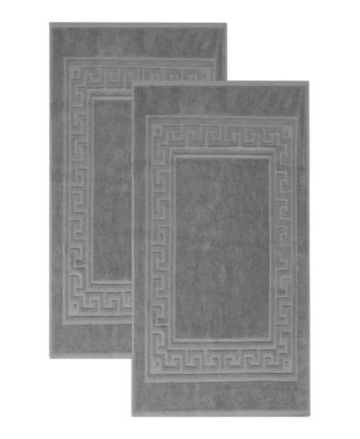 Cotton Greek Key Infinity Border 2-Pc. Bath Rug Set