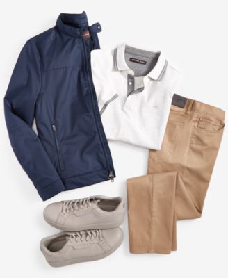 Men's Racer Jacket, Greenwich Polo Shirt & Parker Slim-Fit Pants 