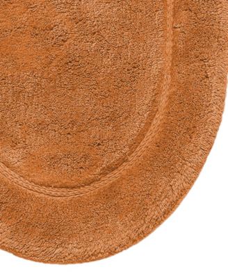 Oval Solid Non-Skid Washable Cotton 2-Pc. Bath Rug Set