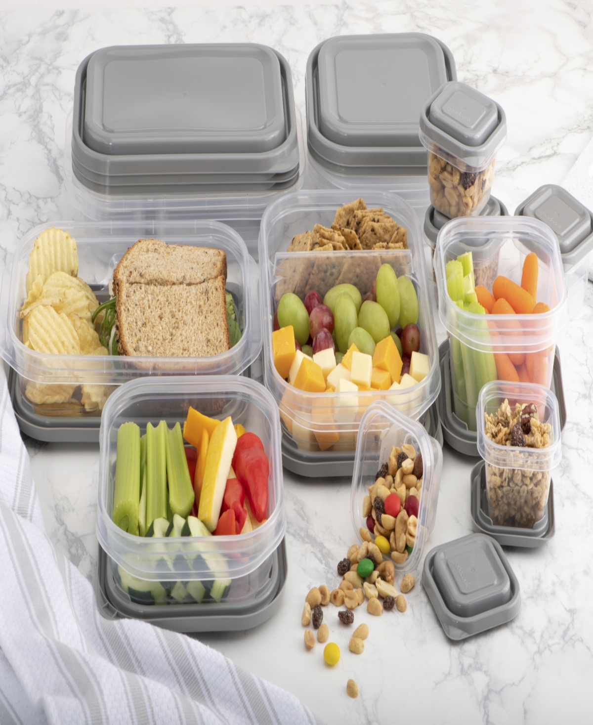Good Cook Everyware 34-piece Sioc Container Set, Biphenyl A Free In Frosted And Gray