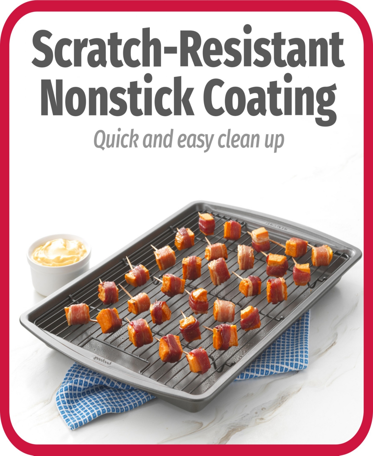 GOOD COOK GOOD COOK EVERYDAY NONSTICK STEEL CRISPY BAKING SET WITH BAKING SHEET AND WIRE RACK, 15" X 10.5" 
