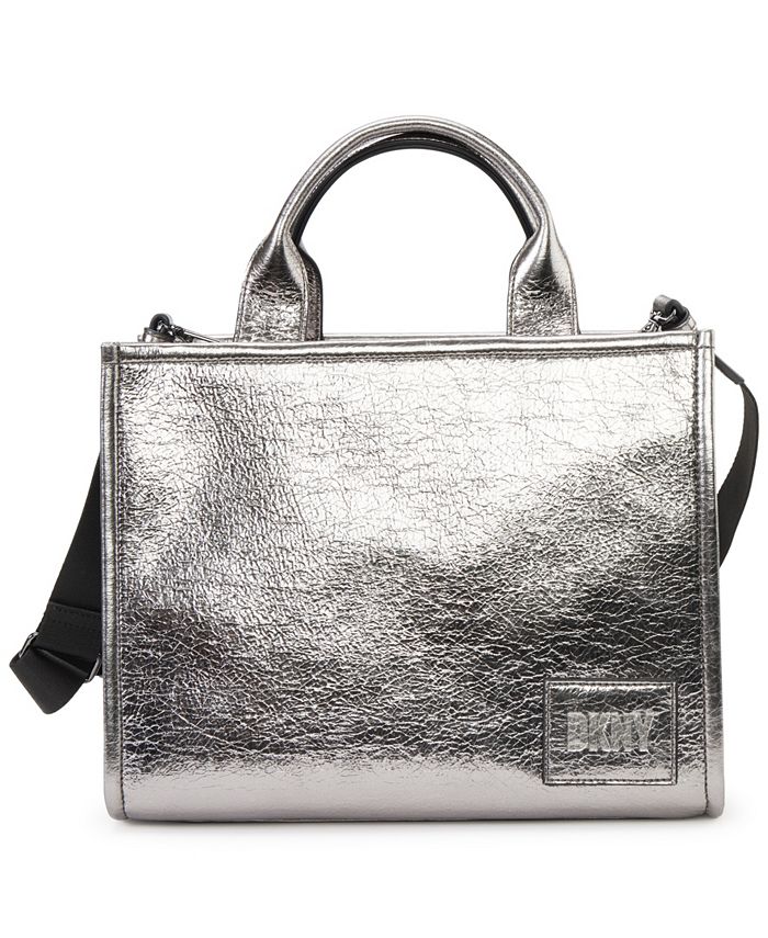Dkny silver tote bag outlet
