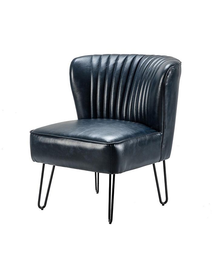 Hulala Home Annabella Mid Century Modern Leather Side Chair Macy's