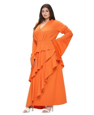 Plus Size Zeta Ruffled Drama Dress